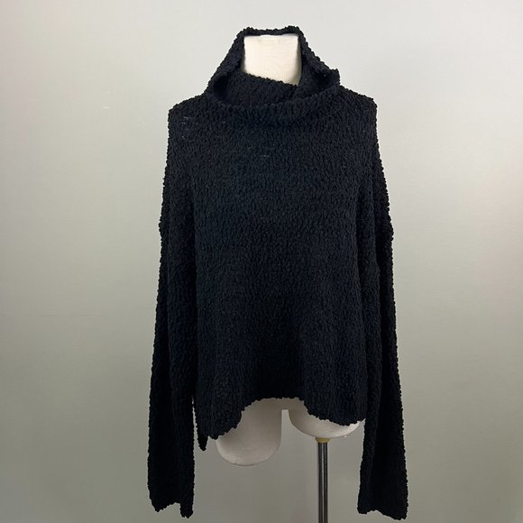 NWT BOBEAU Black Teddy Bear Turtle Neck Sweater (XL) - Picture 2 of 7